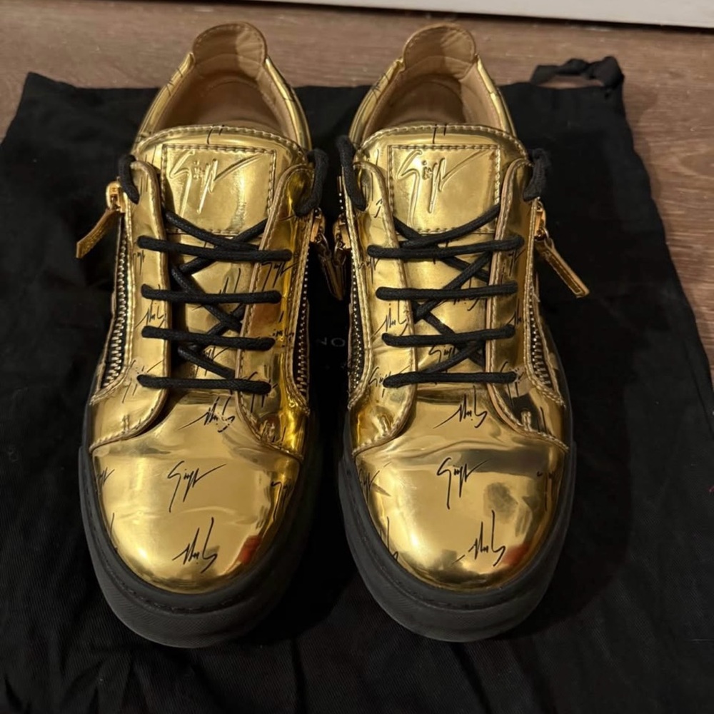 Giuseppe Zanotti Gold Sneakers